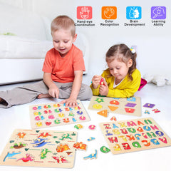 Melofaver peg puzzle ABC board supports early literacy with 26 letters and sturdy pegs.