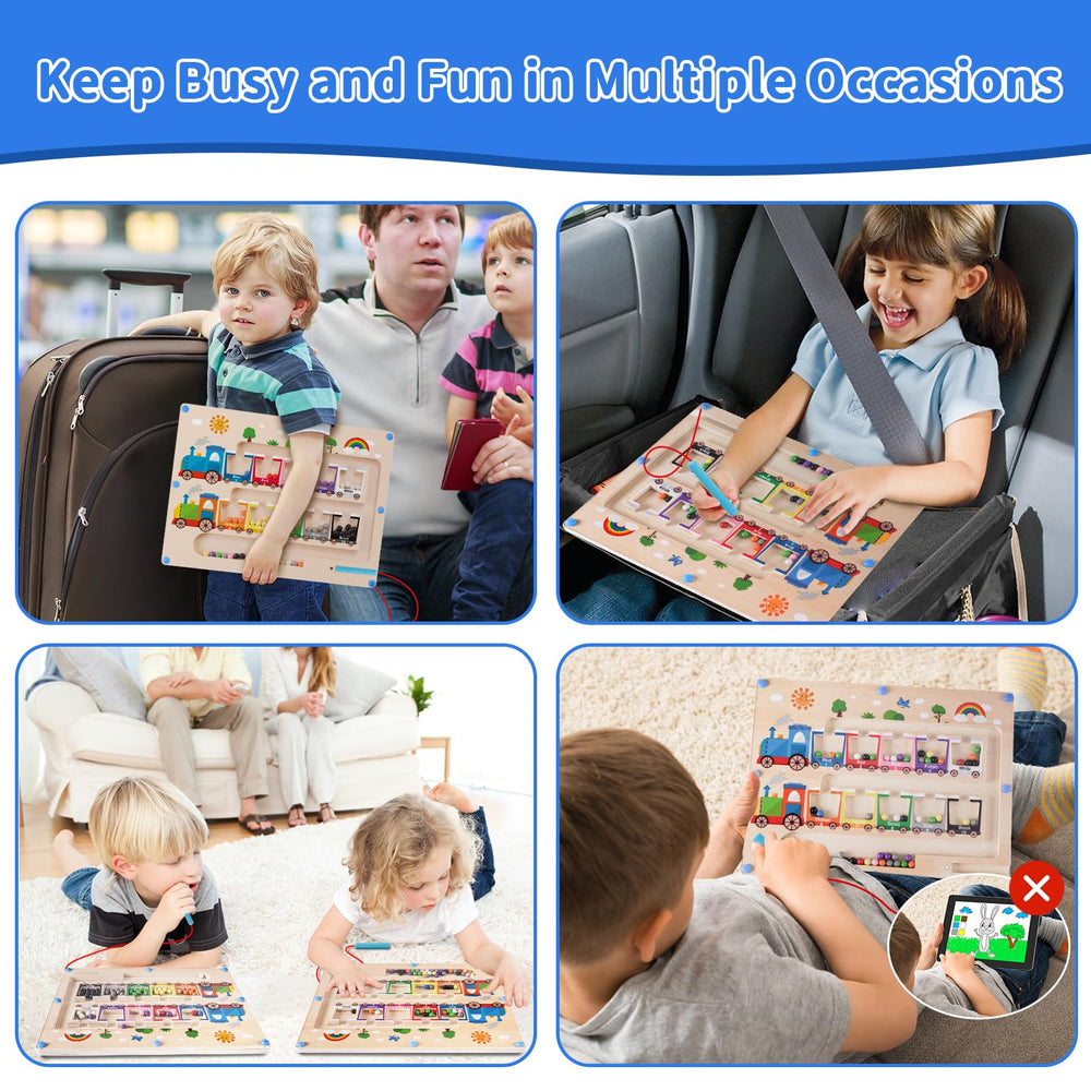 Melofaver travel-friendly magnetic toy is ideal for road trips and quiet play