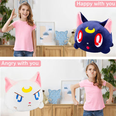 Memall reversible plush doll two sides lets kids switch looks easily.