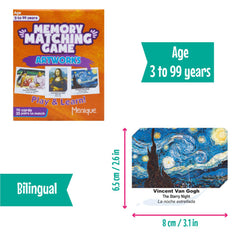 Menique Memory Mona Lisa card supports bilingual learning of titles and artists