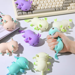 Meooeck axolotl toy stockings fillers, vibrant colors for party color pops.