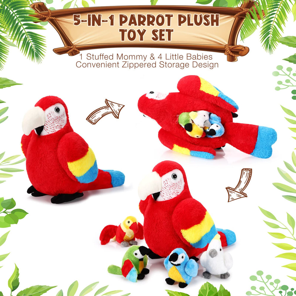 Meooeck baby parrot plush hatchling 3 for cozy storytelling.