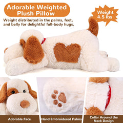 Gift-ready Meowtastic weighted dog plush for kids and adults