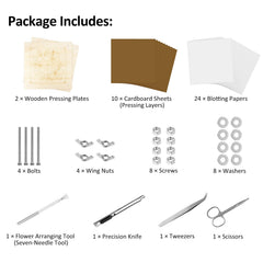 MeRGBWLife craft tool set including knife, scissors, and tweezers for delicate trimming.