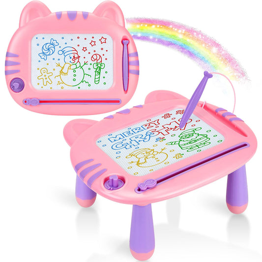 MERGUEZ magnetic drawing board for toddlers in action, inspiring creative drawing on the go