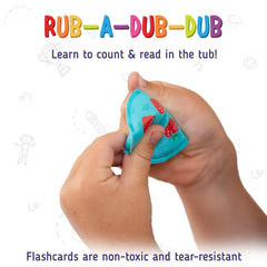 Merka 2.25-inch foam cards fit little hands during bath.