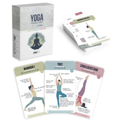 Merka Yoga Cards illustrated asana card aids pose learning.