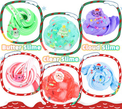 MERMAIDSLIME six jars designed as stocking stuffers for kids