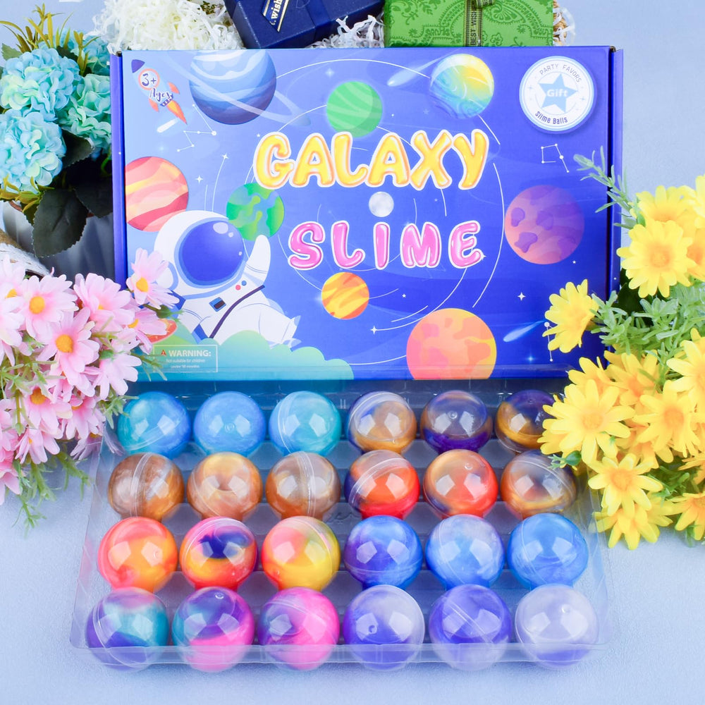 MERMAIDSLIME Galaxy Slime Ball storage friendly design keeps play clean.