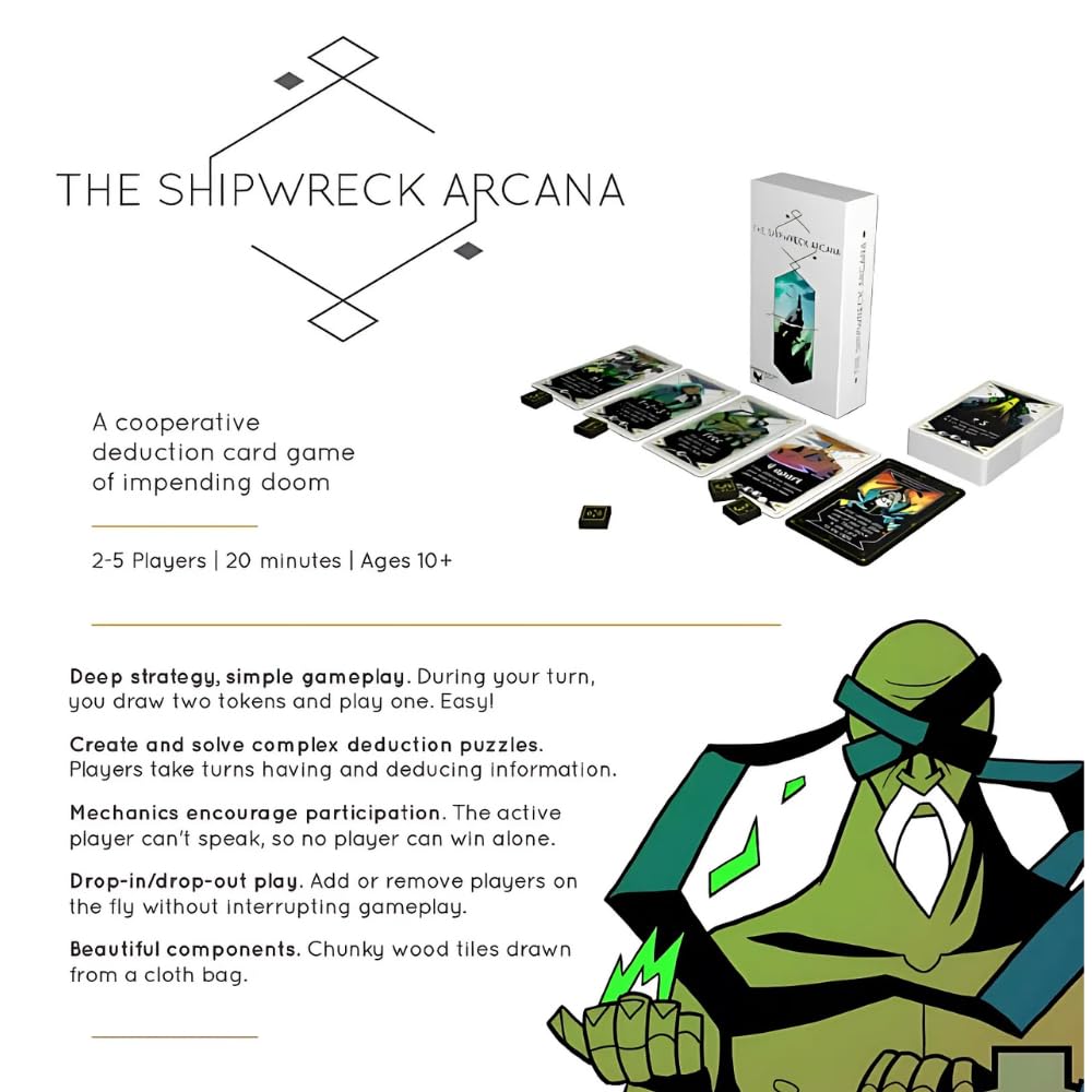 Meromorph Games Shipwreck Arcana in play encourages teamwork as the tableau shifts.
