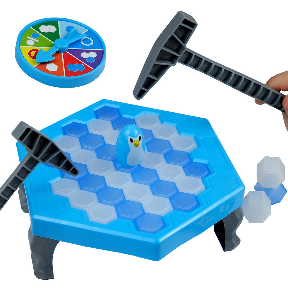 Meroqeel Save Penguin Break Ice: cubes on the ice plate for a playful family challenge.