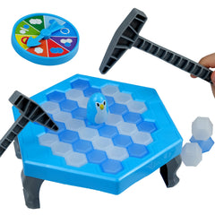 Meroqeel Save Penguin Break Ice: cubes on the ice plate for a playful family challenge.