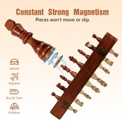 Closeup of MerryPony magnetic chess pieces highlighting stable grip and design
