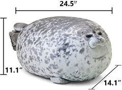 MerryXD seal pillow on sofa demonstrates versatile, family-friendly comfort during downtime.