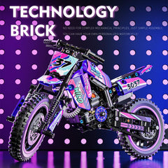 Mesiondy 476-pcs motorcycle model demonstrates intricate detailing for display.