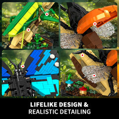 mesproud rainforest flora-details featuring flowers and fungi for realistic display.