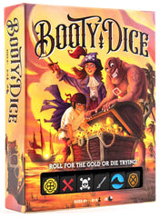 Messy Table Games Booty Dice game box for family pirate nights.