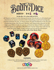 Messy Table Games Booty Dice gift-ready packaging for gifting.