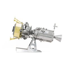 Metal Earth Apollo CSM LM assembled model showcases detailed etched finish for display