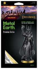 Metal Earth Sauron assembled model stands 7.70 inches tall for display.