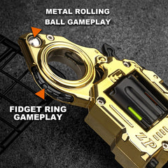 Metal Fidget Toys Adults Gun pocket size, portable for commutes and desk breaks.