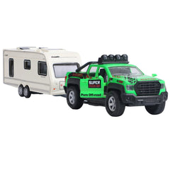 Metanyl pickup truck toy in green with durable diecast finish for outdoor adventures.