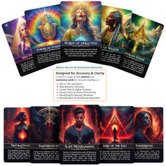 Metaphoracle Abundant Attraction black shadow cards reveal blockages or karmic patterns.