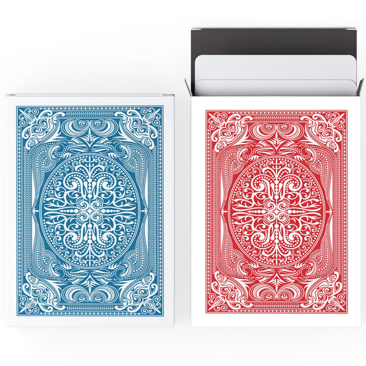 Metaphoracle blank cards with white fronts, ready for customization