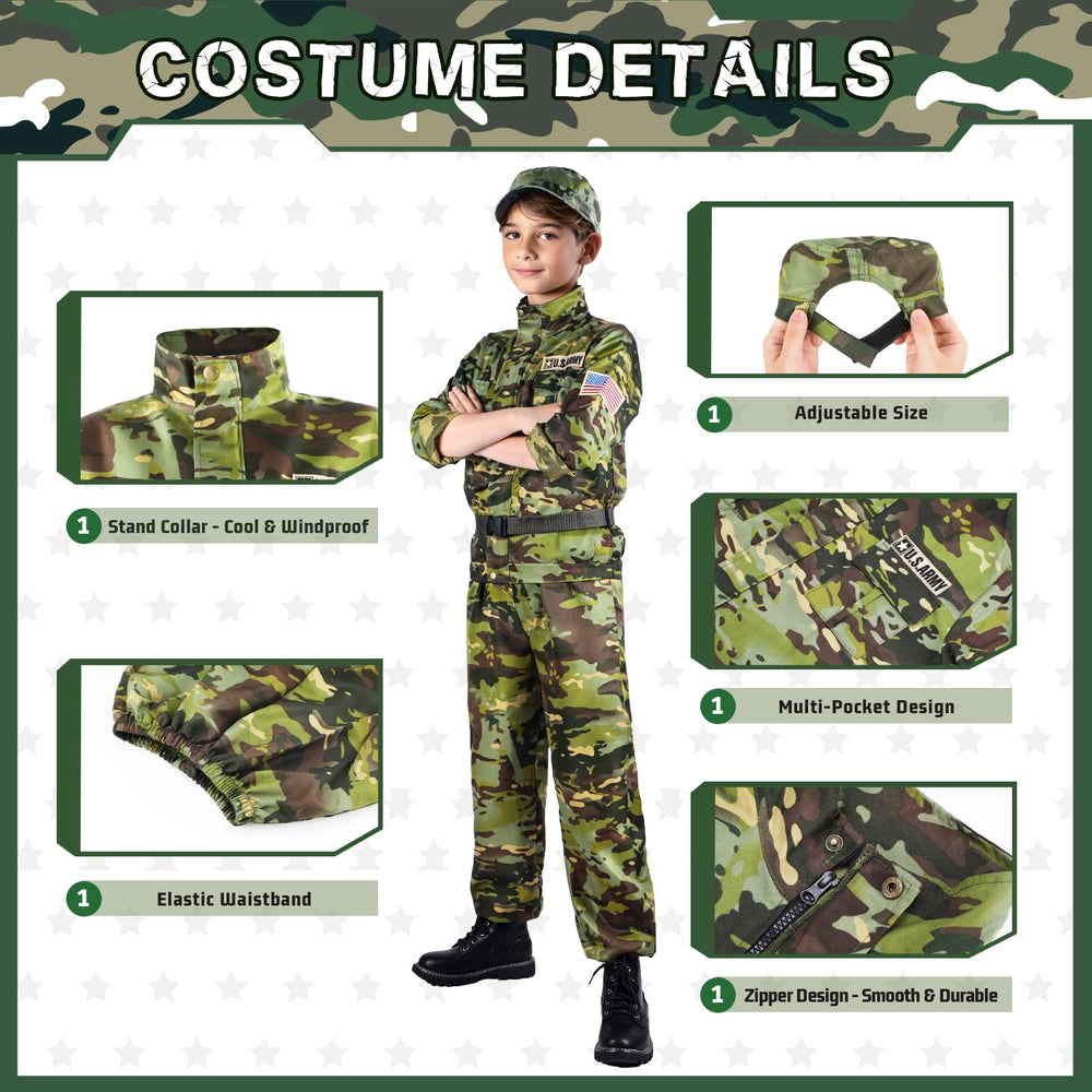 Metemot army costume toys including hand grenade and accessories for pretend missions.