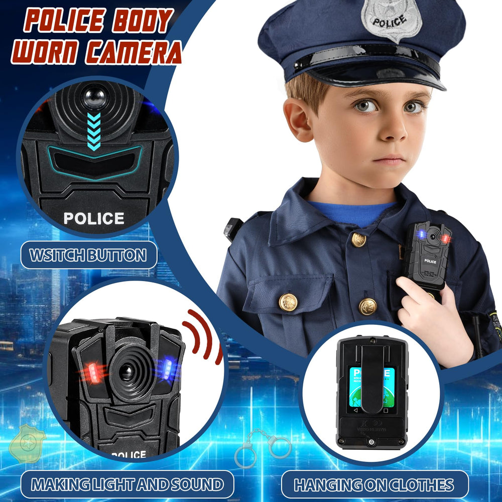 Metemot police sunglasses add a cool, detailed dress-up touch