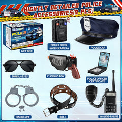 Metemot toy handcuffs with keys for safe, interactive pretend policing