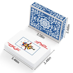 Metsyth red deck playing cards, high-contrast visibility for quick recognition.