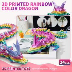 meturebear rainbow dragon for desk, office, car decor with vivid finish.