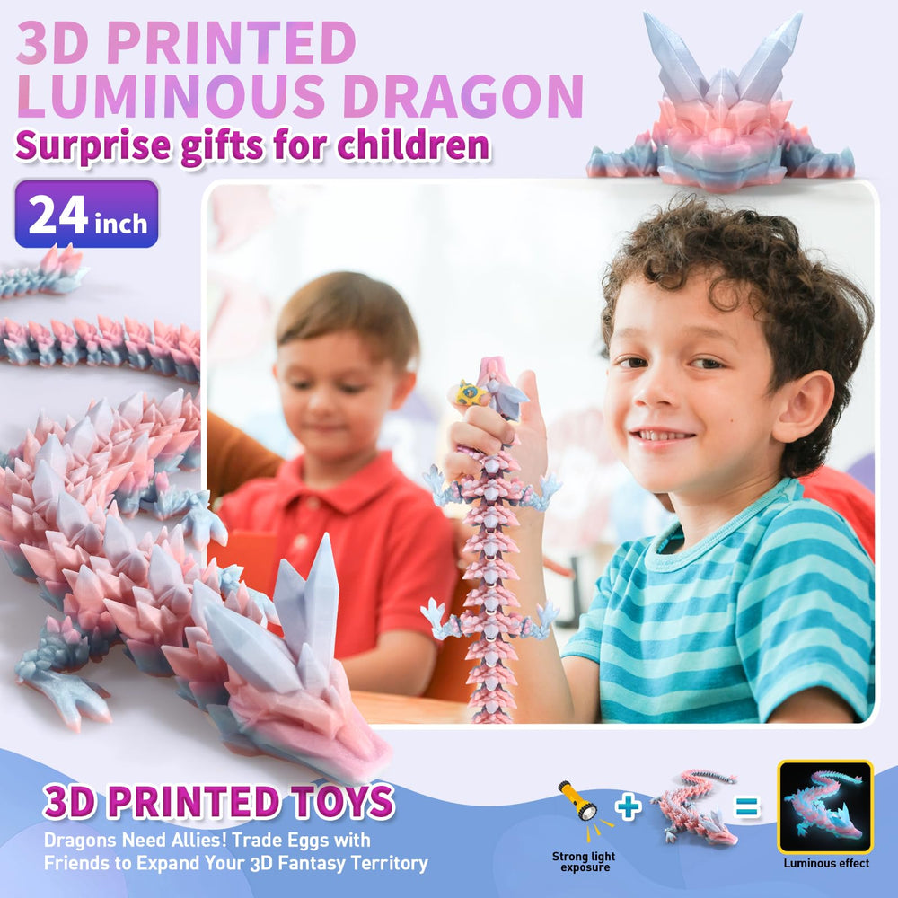 Meturebear colorful luminous dragon enhances any space
