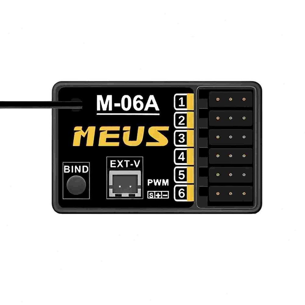 MEUS RACING M-06A receiver bind button simplifies pairing and setup