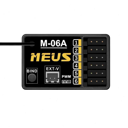 MEUS RACING M-06A receiver bind button simplifies pairing and setup