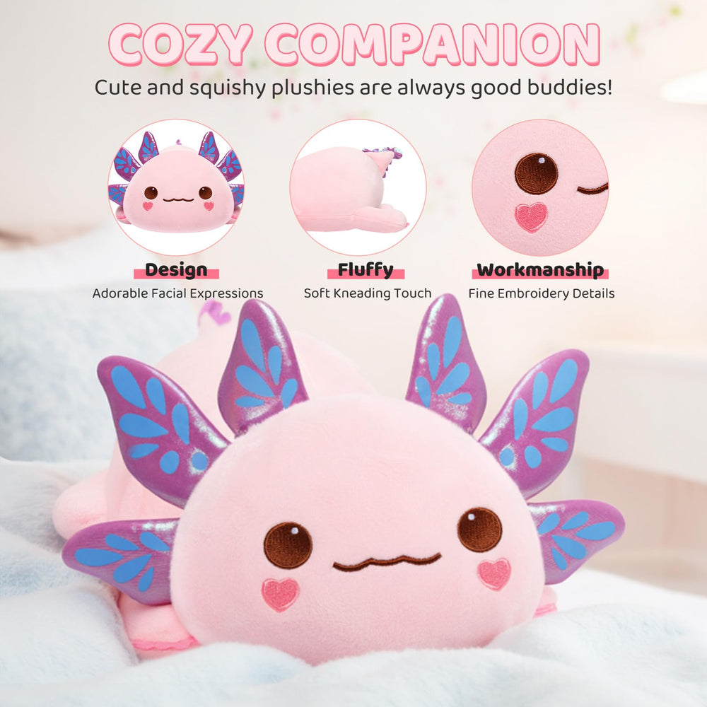 Mewaii axolotl bedtime toy doubles as a soft pillow