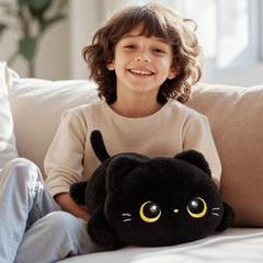 Mewaii cat plush toy doubles as a nap pillow and decor
