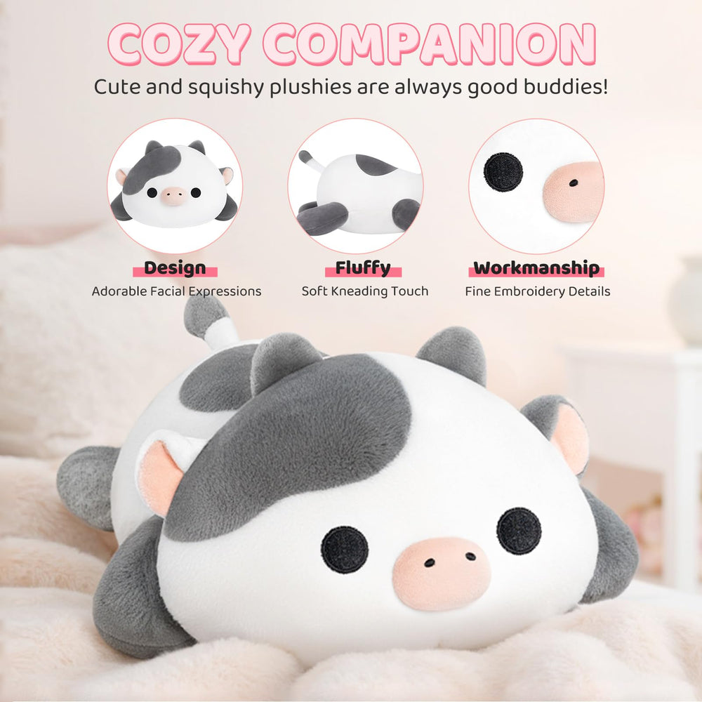 Mewaii cow plush pillow bedtime nap helper for kids.