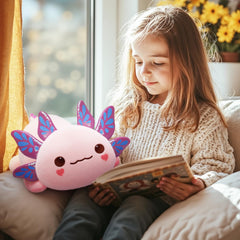 Mewaii easy-wash axolotl plush designed for simple cleaning