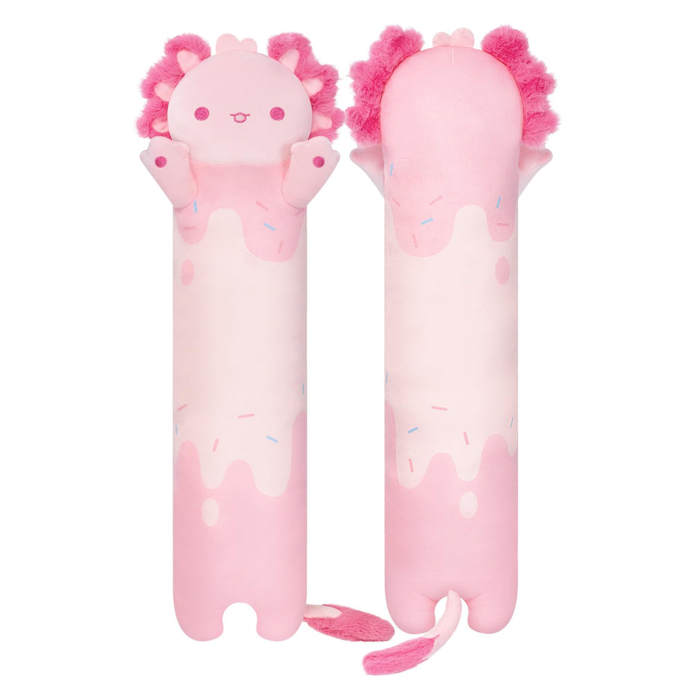 Mewaii long axolotl plush 50cm – cozy cuddle companion for naps and lounging.
