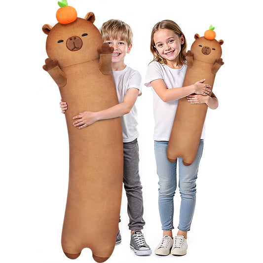 Mewaii long capybara plush 50cm, extra cuddly hug for lounging and naps.