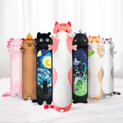 Mewaii Long Cat Plush 135cm full-length provides a grand, huggable sleep companion.