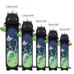 Mewaii Long Cat Plush 135cm giant cuddle companion for sleep.