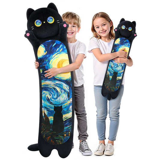 Mewaii Long Cat Plush 50cm for snug hugs and compact storage.