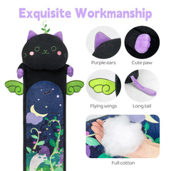 Mewaii Long Cat Plush 70cm ideal for full-body hugging and travel.