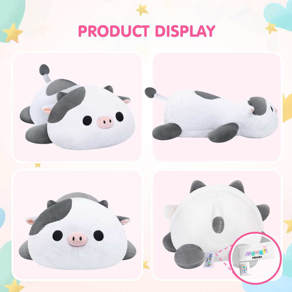 Mewaii Weighted Cow Plush bedroom use as a comforting bedside companion