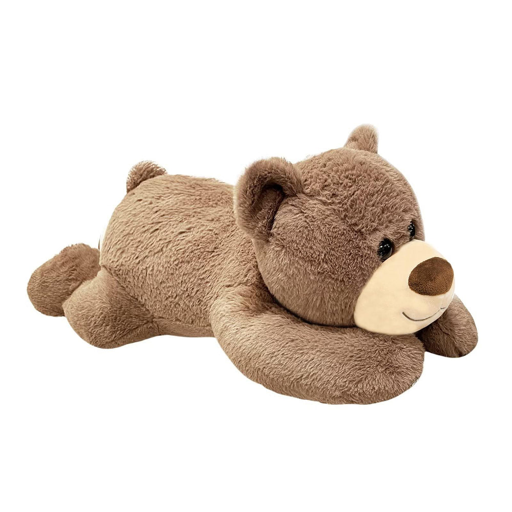 Mewkou weighted bear delivering full-body hug for comforting support.
