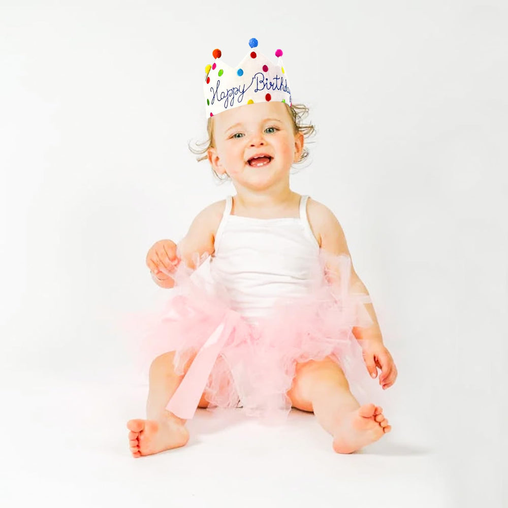Meygajoe Confetti Dots Birthday Crown suitable for classroom celebrations and party props