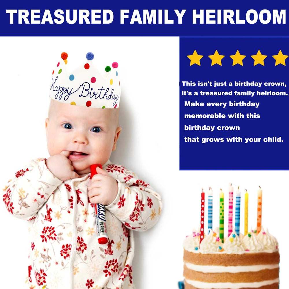 Meygajoe Confetti Dots Birthday Crown comes in a gift box, ready to gift